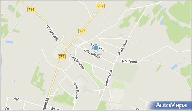 Staszów, Tatrzańska, mapa Staszów