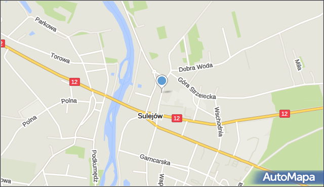 Sulejów powiat piotrkowski, Targowa, mapa Sulejów powiat piotrkowski