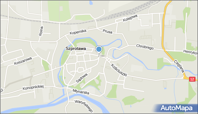 Szprotawa, Targowa, mapa Szprotawa