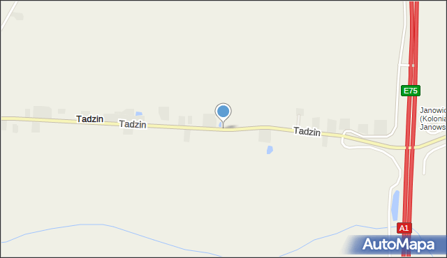 Tadzin gmina Lubanie, Tadzin, mapa Tadzin gmina Lubanie