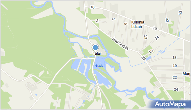 Talar, Talar, mapa Talar