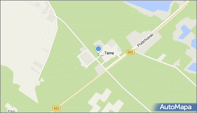 Tama gmina Rajgród, Tama, mapa Tama gmina Rajgród