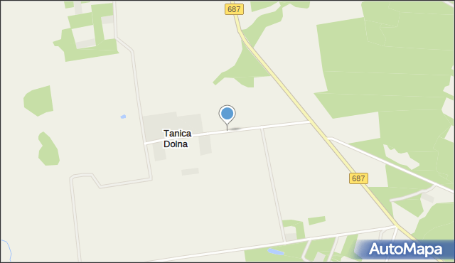 Tanica Dolna, Tanica Dolna, mapa Tanica Dolna