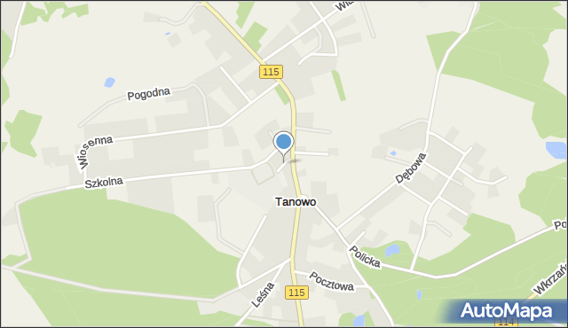 Tanowo, Tanowo, mapa Tanowo