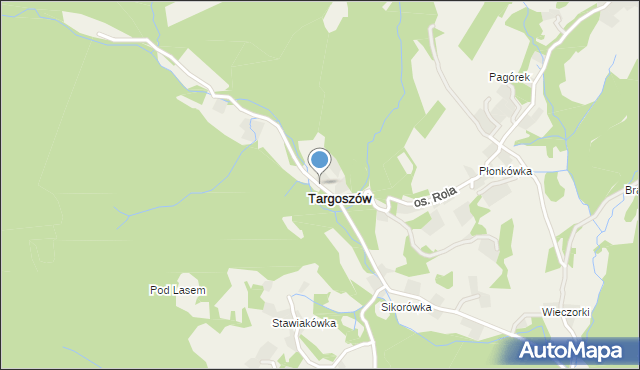 Targoszów, Targoszów, mapa Targoszów