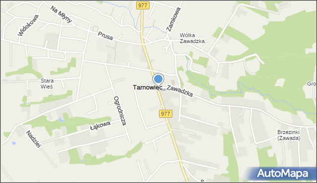 Tarnowiec gmina Tarnów, Tarnowska, mapa Tarnowiec gmina Tarnów