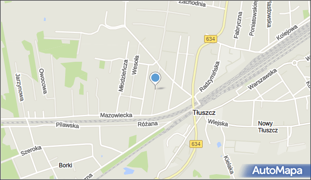 Tłuszcz powiat wołomiński, Tarczyńskiego Feliksa, mapa Tłuszcz powiat wołomiński