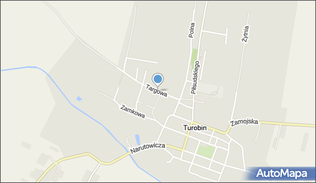 Turobin, Targowa, mapa Turobin