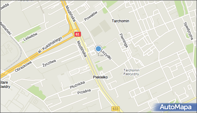 Warszawa, Tarasowa, mapa Warszawy
