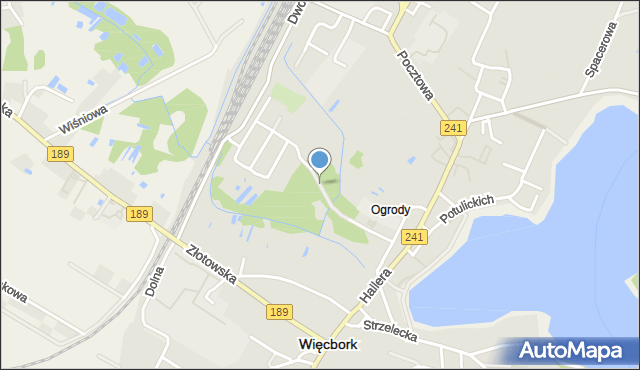 Więcbork, Targowa, mapa Więcbork