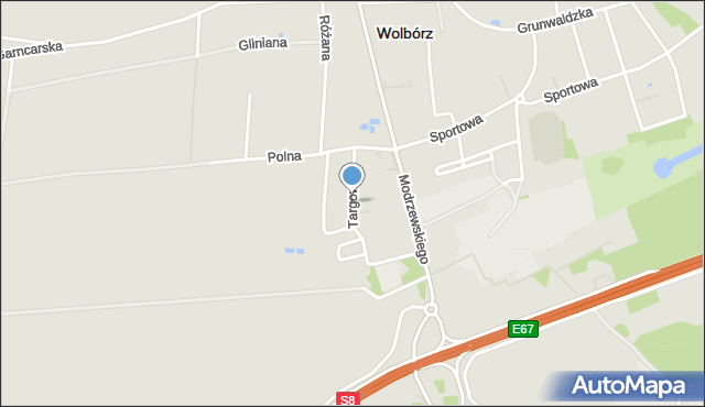 Wolbórz, Targowa, mapa Wolbórz