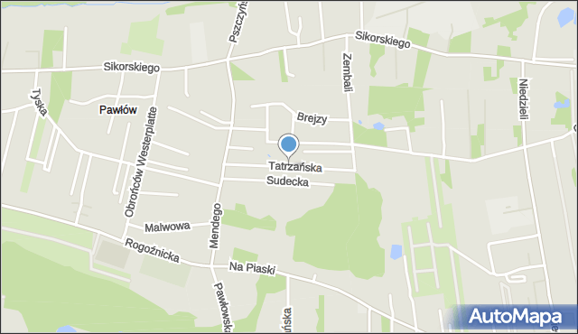 Zabrze, Tatrzańska, mapa Zabrza