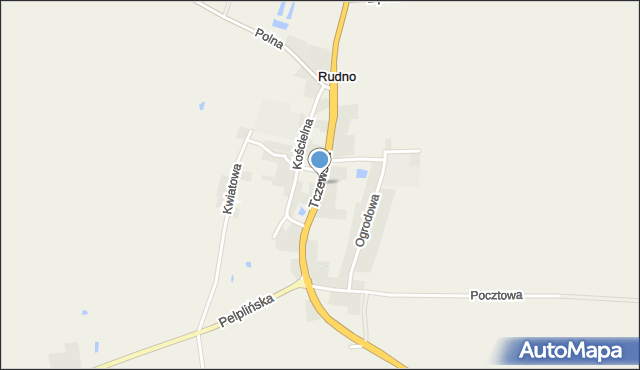 Rudno gmina Pelplin, Tczewska, mapa Rudno gmina Pelplin