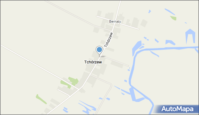 Tchórzew gmina Borki, Tchórzew, mapa Tchórzew gmina Borki