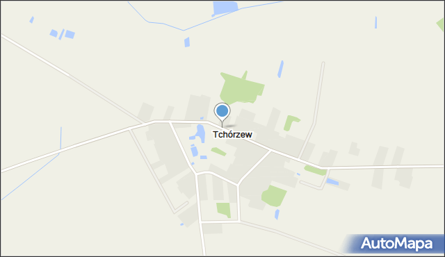 Tchórzew gmina Zbuczyn, Tchórzew, mapa Tchórzew gmina Zbuczyn