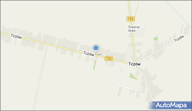 Tczów, Tczów, mapa Tczów