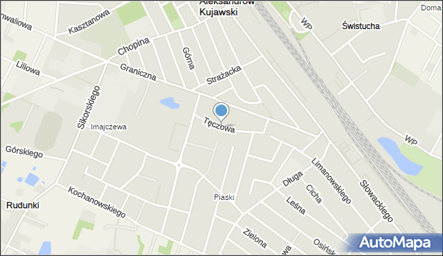 Aleksandrów Kujawski, Tęczowa, mapa Aleksandrów Kujawski