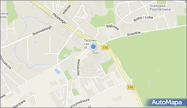 Bartąg, Tęczowy Las, mapa Bartąg