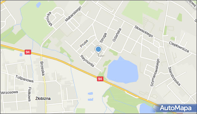 Brzeg, Tetmajera, mapa Brzeg