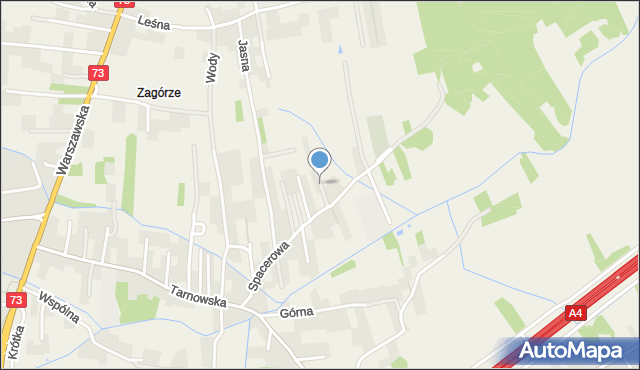 Brzozówka gmina Lisia Góra, Tęczowa, mapa Brzozówka gmina Lisia Góra