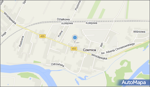 Czernica powiat wrocławski, Tęczowa, mapa Czernica powiat wrocławski