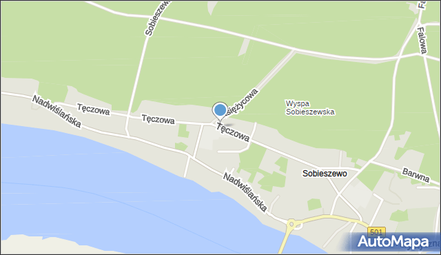 Gdańsk, Tęczowa, mapa Gdańska