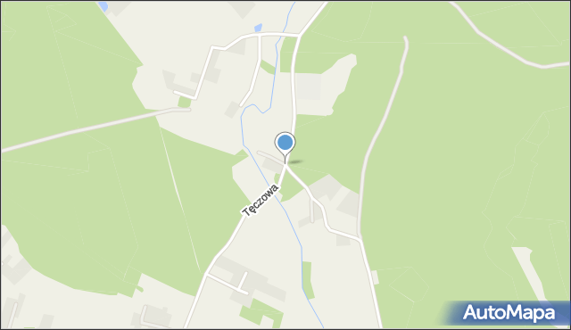 Gostyń gmina Wyry, Tęczowa, mapa Gostyń gmina Wyry