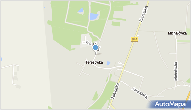 Hrubieszów, Teresówka, mapa Hrubieszów