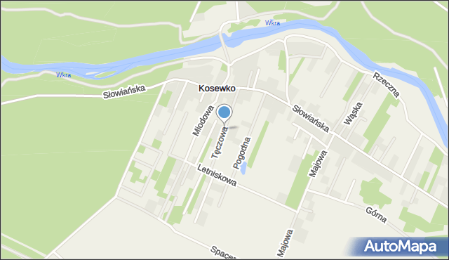 Kosewko, Tęczowa, mapa Kosewko