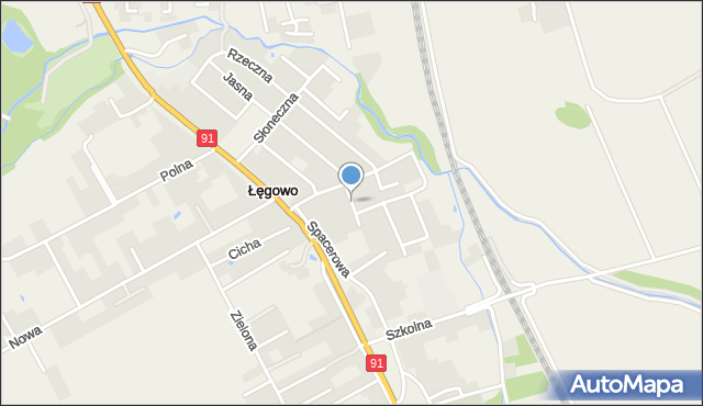 Łęgowo gmina Pruszcz Gdański, Tęczowa, mapa Łęgowo gmina Pruszcz Gdański