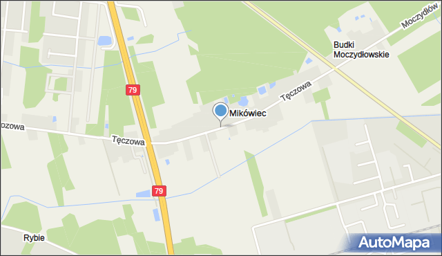 Mikówiec, Tęczowa, mapa Mikówiec