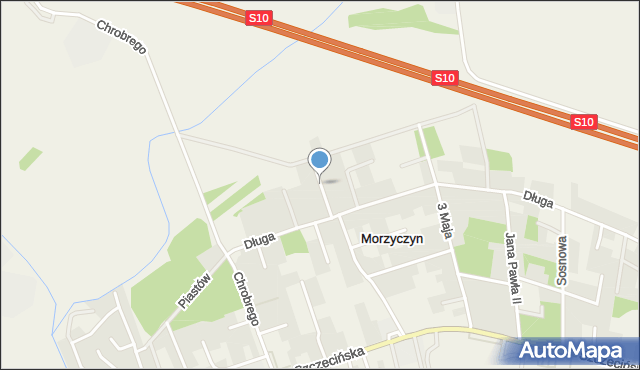 Morzyczyn gmina Kobylanka, Tęczowa, mapa Morzyczyn gmina Kobylanka