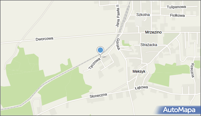 Mrzezino, Tęczowa, mapa Mrzezino