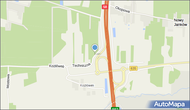 Nadma, Techniczna, mapa Nadma