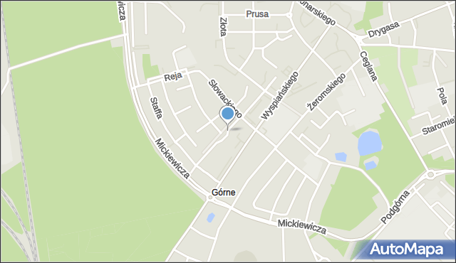 Piła, Tetmajera, mapa Piły