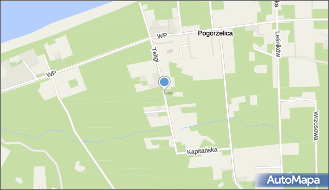 Pogorzelica gmina Rewal, Teligi Leonida, mapa Pogorzelica gmina Rewal