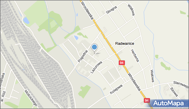 Radwanice gmina Siechnice, Tęczowa, mapa Radwanice gmina Siechnice