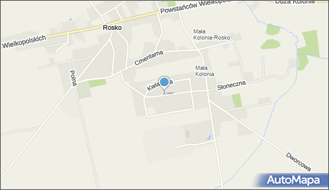 Rosko, Tęczowa, mapa Rosko