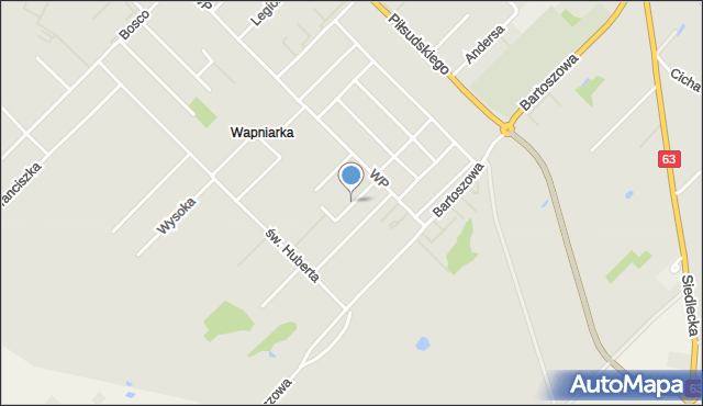 Sokołów Podlaski, Tęczowa, mapa Sokołów Podlaski