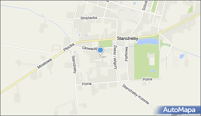 Staroźreby, Tęczowa, mapa Staroźreby