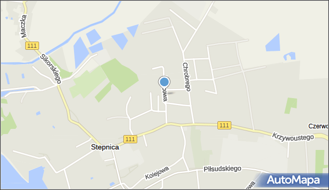 Stepnica, Tęczowa, mapa Stepnica