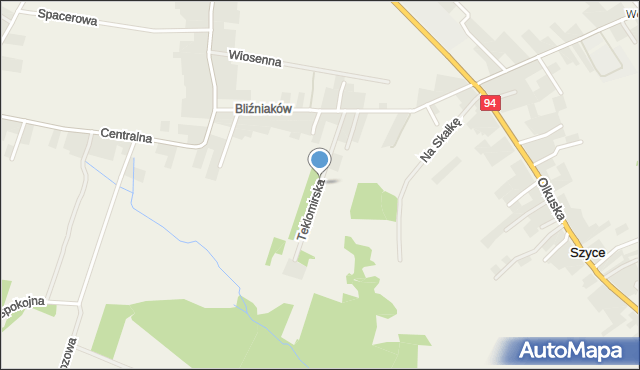 Szyce gmina Wielka Wieś, Teklomirska, mapa Szyce gmina Wielka Wieś