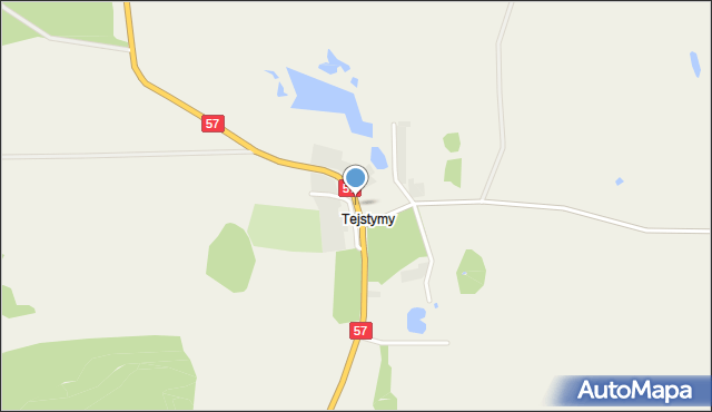 Tejstymy, Tejstymy, mapa Tejstymy