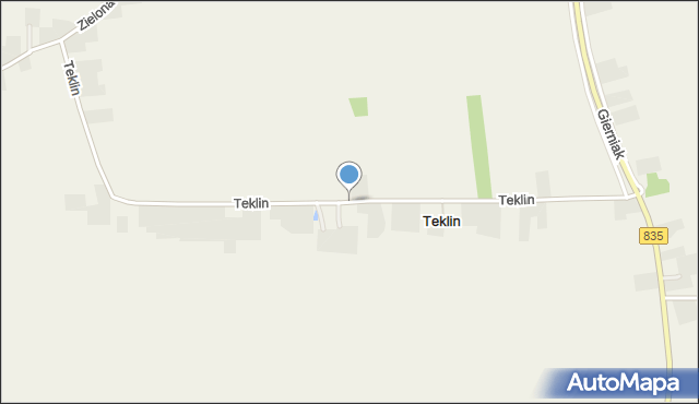 Teklin gmina Krzczonów, Teklin, mapa Teklin gmina Krzczonów