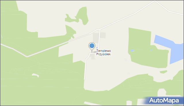 Templewo, Templewo Przysiółek, mapa Templewo