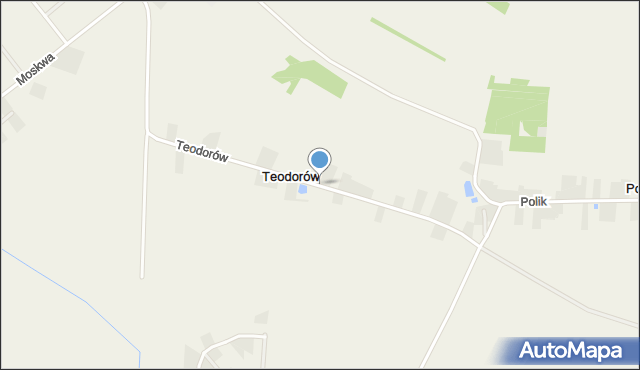 Teodorów gmina Brzeziny, Teodorów, mapa Teodorów gmina Brzeziny