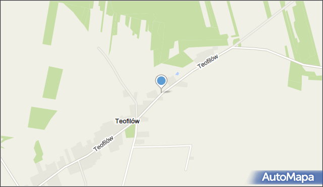 Teofilów gmina Tarłów, Teofilów, mapa Teofilów gmina Tarłów