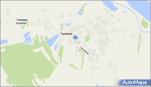 Terebela, Terebela, mapa Terebela