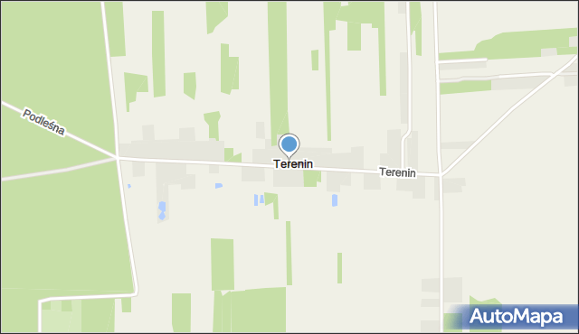 Terenin gmina Pabianice, Terenin, mapa Terenin gmina Pabianice