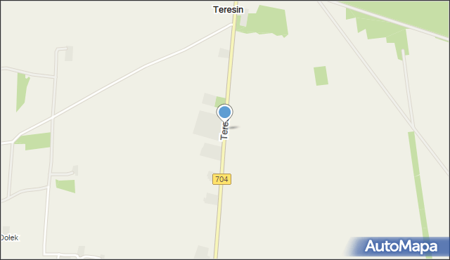 Teresin gmina Dmosin, Teresin, mapa Teresin gmina Dmosin